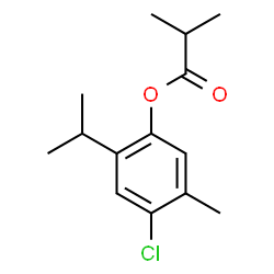 ChemSpider 2D Image | 4-Chloro-2-isopropyl-5-methylphenyl 2-methylpropanoate | C14H19ClO2