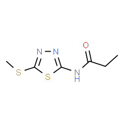 ChemSpider 2D Image | N-[5-(Methylsulfanyl)-1,3,4-thiadiazol-2-yl]propanamide | C6H9N3OS2