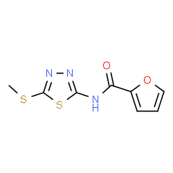 ChemSpider 2D Image | N-[5-(Methylsulfanyl)-1,3,4-thiadiazol-2-yl]-2-furamide | C8H7N3O2S2