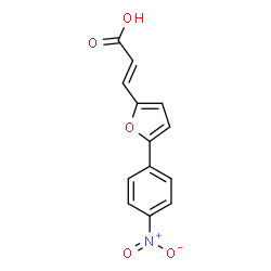 ChemSpider 2D Image | (2E)-3-[5-(4-Nitrophenyl)-2-furyl]acrylic acid | C13H9NO5
