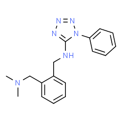 ChemSpider 2D Image | N-{2-[(Dimethylamino)methyl]benzyl}-1-phenyl-1H-tetrazol-5-amine | C17H20N6