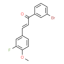 ChemSpider 2D Image | (2E)-1-(3-Bromophenyl)-3-(3-fluoro-4-methoxyphenyl)-2-propen-1-one | C16H12BrFO2
