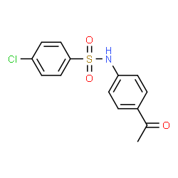 ChemSpider 2D Image | N-(4-Acetylphenyl)-4-chlorobenzenesulfonamide | C14H12ClNO3S