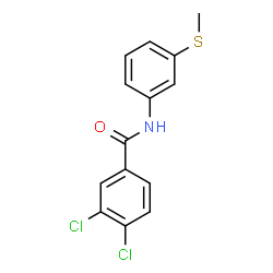 ChemSpider 2D Image | 3,4-Dichloro-N-[3-(methylsulfanyl)phenyl]benzamide | C14H11Cl2NOS