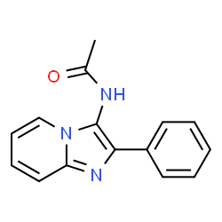 ChemSpider 2D Image | N-(2-Phenylimidazo[1,2-a]pyridin-3-yl)acetamide | C15H13N3O