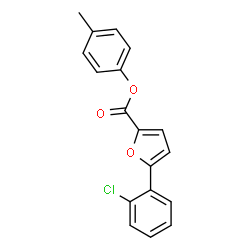 ChemSpider 2D Image | 4-Methylphenyl 5-(2-chlorophenyl)-2-furoate | C18H13ClO3
