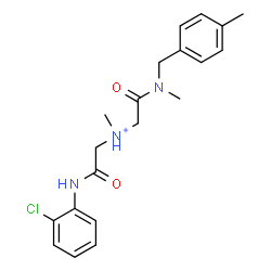 ChemSpider 2D Image | 2-[(2-Chlorophenyl)amino]-N-methyl-N-{2-[methyl(4-methylbenzyl)amino]-2-oxoethyl}-2-oxoethanaminium | C20H25ClN3O2