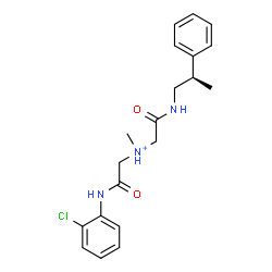 ChemSpider 2D Image | 2-[(2-Chlorophenyl)amino]-N-methyl-2-oxo-N-(2-oxo-2-{[(2R)-2-phenylpropyl]amino}ethyl)ethanaminium | C20H25ClN3O2