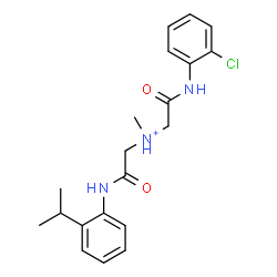 ChemSpider 2D Image | 2-[(2-Chlorophenyl)amino]-N-{2-[(2-isopropylphenyl)amino]-2-oxoethyl}-N-methyl-2-oxoethanaminium | C20H25ClN3O2