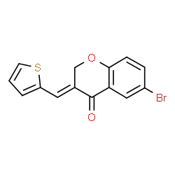 ChemSpider 2D Image | (3E)-6-Bromo-3-(2-thienylmethylene)-2,3-dihydro-4H-chromen-4-one | C14H9BrO2S