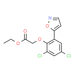 ChemSpider 2D Image | Ethyl [2,4-dichloro-6-(1,2-oxazol-5-yl)phenoxy]acetate | C13H11Cl2NO4
