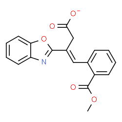 ChemSpider 2D Image | (3E)-3-(1,3-Benzoxazol-2-yl)-4-[2-(methoxycarbonyl)phenyl]-3-butenoate | C19H14NO5