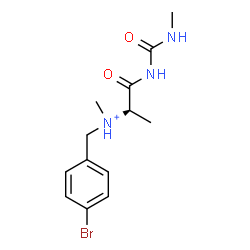 ChemSpider 2D Image | (2R)-N-(4-Bromobenzyl)-N-methyl-1-[(methylcarbamoyl)amino]-1-oxo-2-propanaminium | C13H19BrN3O2