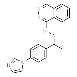 ChemSpider 2D Image | 1-[(2Z)-2-{1-[4-(1H-Imidazol-1-yl)phenyl]ethylidene}hydrazino]phthalazine | C19H16N6