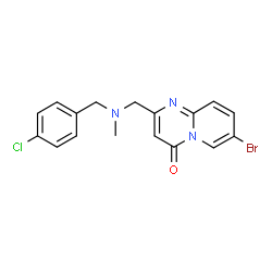 ChemSpider 2D Image | 7-Bromo-2-{[(4-chlorobenzyl)(methyl)amino]methyl}-4H-pyrido[1,2-a]pyrimidin-4-one | C17H15BrClN3O