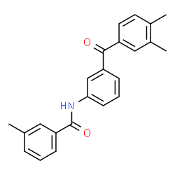 ChemSpider 2D Image | N-[3-(3,4-Dimethylbenzoyl)phenyl]-3-methylbenzamide | C23H21NO2