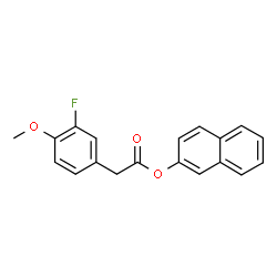 ChemSpider 2D Image | 2-Naphthyl (3-fluoro-4-methoxyphenyl)acetate | C19H15FO3