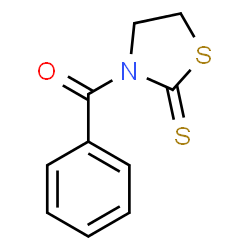 ChemSpider 2D Image | Phenyl(2-thioxothiazolidin-3-yl)methanone | C10H9NOS2