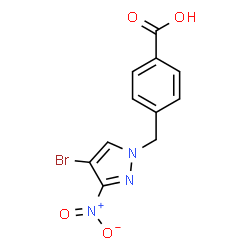 ChemSpider 2D Image | 4-[(4-bromo-3-nitropyrazol-1-yl)methyl]benzoic acid | C11H8BrN3O4