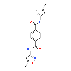 ChemSpider 2D Image | N,N'-Bis(5-methyl-1,2-oxazol-3-yl)terephthalamide | C16H14N4O4