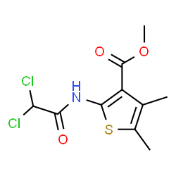 ChemSpider 2D Image | Methyl 2-[(dichloroacetyl)amino]-4,5-dimethyl-3-thiophenecarboxylate | C10H11Cl2NO3S