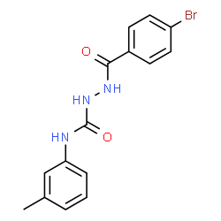ChemSpider 2D Image | 2-(4-Bromobenzoyl)-N-(3-methylphenyl)hydrazinecarboxamide | C15H14BrN3O2