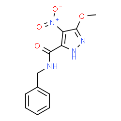 ChemSpider 2D Image | N-Benzyl-3-methoxy-4-nitro-1H-pyrazole-5-carboxamide | C12H12N4O4