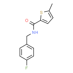 ChemSpider 2D Image | N-(4-Fluorobenzyl)-5-methyl-2-thiophenecarboxamide | C13H12FNOS