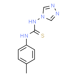 ChemSpider 2D Image | 1-(4-Methylphenyl)-3-(4H-1,2,4-triazol-4-yl)thiourea | C10H11N5S