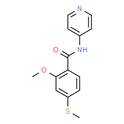 ChemSpider 2D Image | 2-methoxy-4-(methylthio)-N-pyridin-4-ylbenzamide | C14H14N2O2S