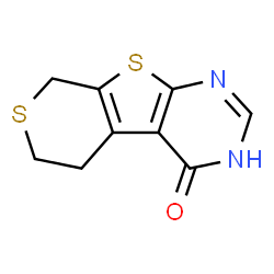 ChemSpider 2D Image | 3,5,6,8-Tetrahydro-4H-thiopyrano[4',3':4,5]thieno[2,3-d]pyrimidin-4-one | C9H8N2OS2