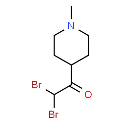 ChemSpider 2D Image | 2,2-Dibromo-1-(1-methyl-4-piperidinyl)ethanone | C8H13Br2NO