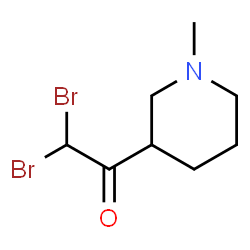 ChemSpider 2D Image | 2,2-Dibromo-1-(1-methyl-3-piperidinyl)ethanone | C8H13Br2NO