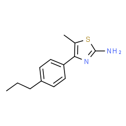 ChemSpider 2D Image | 5-Methyl-4-(4-propylphenyl)thiazol-2-amine | C13H16N2S