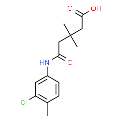 ChemSpider 2D Image | 5-[(3-Chloro-4-methylphenyl)amino]-3,3-dimethyl-5-oxopentanoic acid | C14H18ClNO3