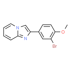 ChemSpider 2D Image | 2-(3-Bromo-4-methoxyphenyl)imidazo[1,2-a]pyridine | C14H11BrN2O
