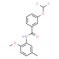 ChemSpider 2D Image | 3-(Difluoromethoxy)-N-(2-methoxy-5-methylphenyl)benzamide | C16H15F2NO3