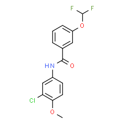 ChemSpider 2D Image | N-(3-Chloro-4-methoxyphenyl)-3-(difluoromethoxy)benzamide | C15H12ClF2NO3