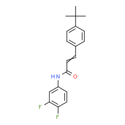 ChemSpider 2D Image | N-(3,4-Difluorophenyl)-3-[4-(2-methyl-2-propanyl)phenyl]acrylamide | C19H19F2NO
