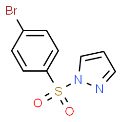 ChemSpider 2D Image | 1-((4-Bromophenyl)sulfonyl)-1H-pyrazole | C9H7BrN2O2S