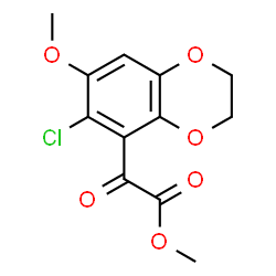 ChemSpider 2D Image | Methyl (6-chloro-7-methoxy-2,3-dihydro-1,4-benzodioxin-5-yl)(oxo)acetate | C12H11ClO6