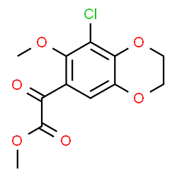ChemSpider 2D Image | Methyl (8-chloro-7-methoxy-2,3-dihydro-1,4-benzodioxin-6-yl)(oxo)acetate | C12H11ClO6