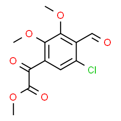 ChemSpider 2D Image | Methyl (5-chloro-4-formyl-2,3-dimethoxyphenyl)(oxo)acetate | C12H11ClO6