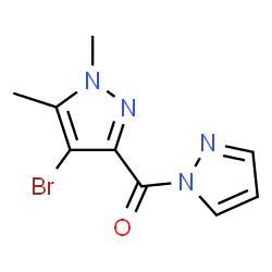 ChemSpider 2D Image | (4-Bromo-1,5-dimethyl-1H-pyrazol-3-yl)(1H-pyrazol-1-yl)methanone | C9H9BrN4O