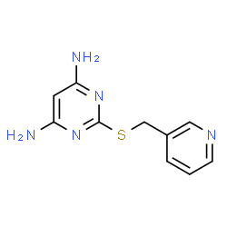 ChemSpider 2D Image | 2-[(3-Pyridinylmethyl)sulfanyl]-4,6-pyrimidinediamine | C10H11N5S