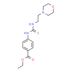 ChemSpider 2D Image | Ethyl 4-({[2-(4-morpholinyl)ethyl]carbamothioyl}amino)benzoate | C16H23N3O3S