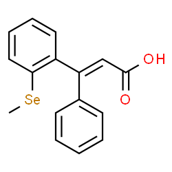 ChemSpider 2D Image | (2E)-3-[2-(Methylselanyl)phenyl]-3-phenylacrylic acid | C16H14O2Se
