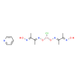 ChemSpider 2D Image | Chloro{bis[(2E,3E)-N-hydroxy-N'-(hydroxy-kappaO)-2,3-butanediiminato]}cobalt - pyridine (1:1) | C13H19ClCoN5O4