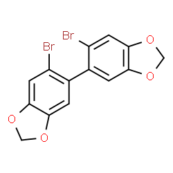 ChemSpider 2D Image | 6,6'-Dibromo-5,5'-bi-1,3-benzodioxole | C14H8Br2O4