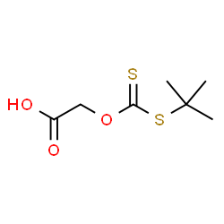 ChemSpider 2D Image | 2-[[(1,1-Dimethylethyl)thio]thioxomethoxy]acetic acid | C7H12O3S2